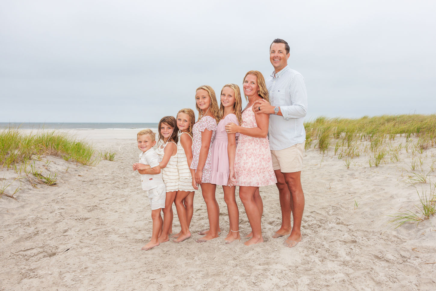 family beach portrait session on the coast of nj in cape may