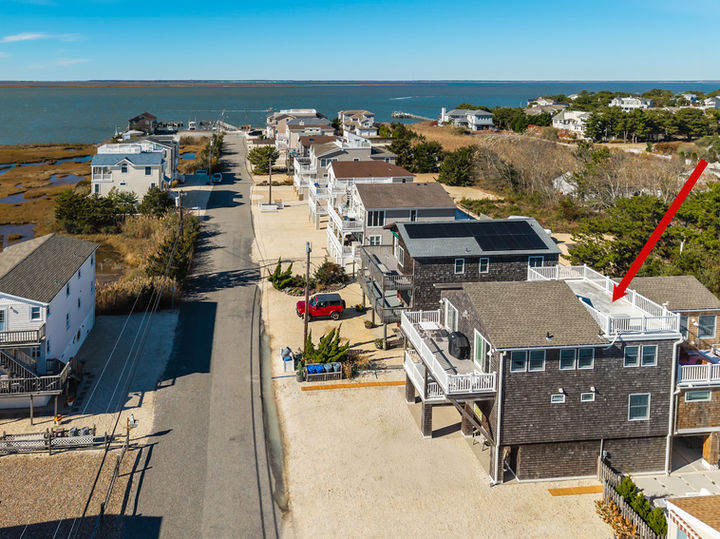 aerial view or luxury property in holgate on LBI