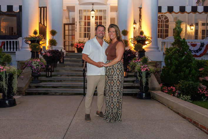 proposal shoot in front of peter shields inn in cape may