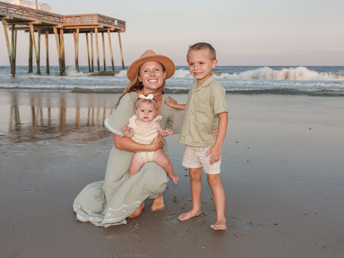Grandparents with grandchildren beach photos in Ocean City NJ