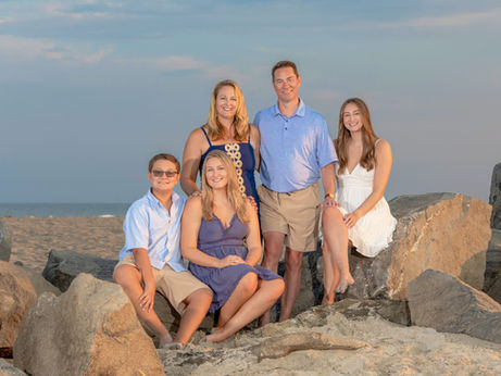 Large family reunion portrait on Ocean City NJ beach