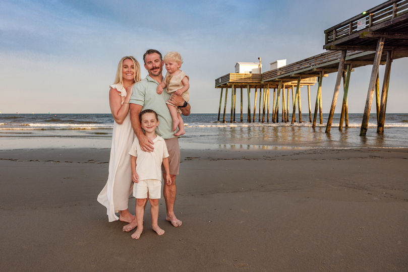 Natural family portraits on Ocean City NJ shoreline