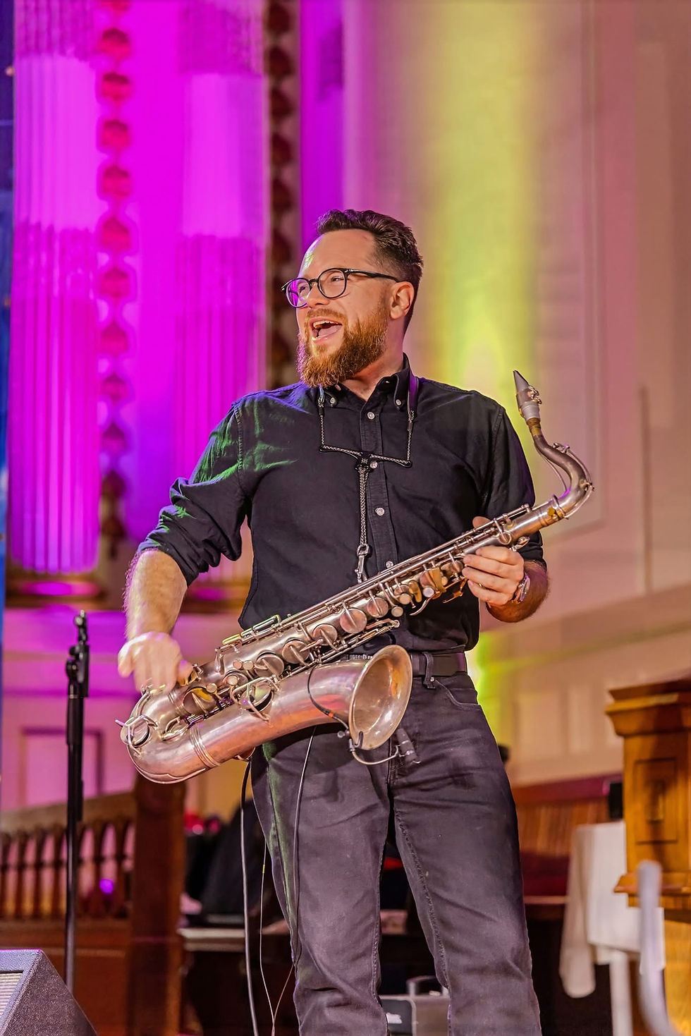 Mark LeClerc au saxophone