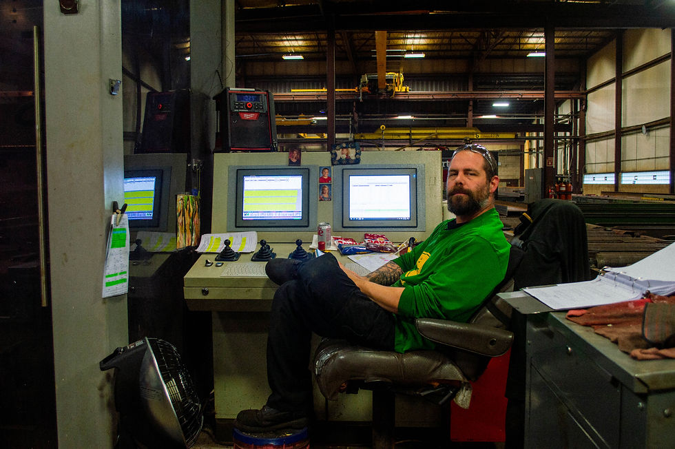 My father at his CNC machine