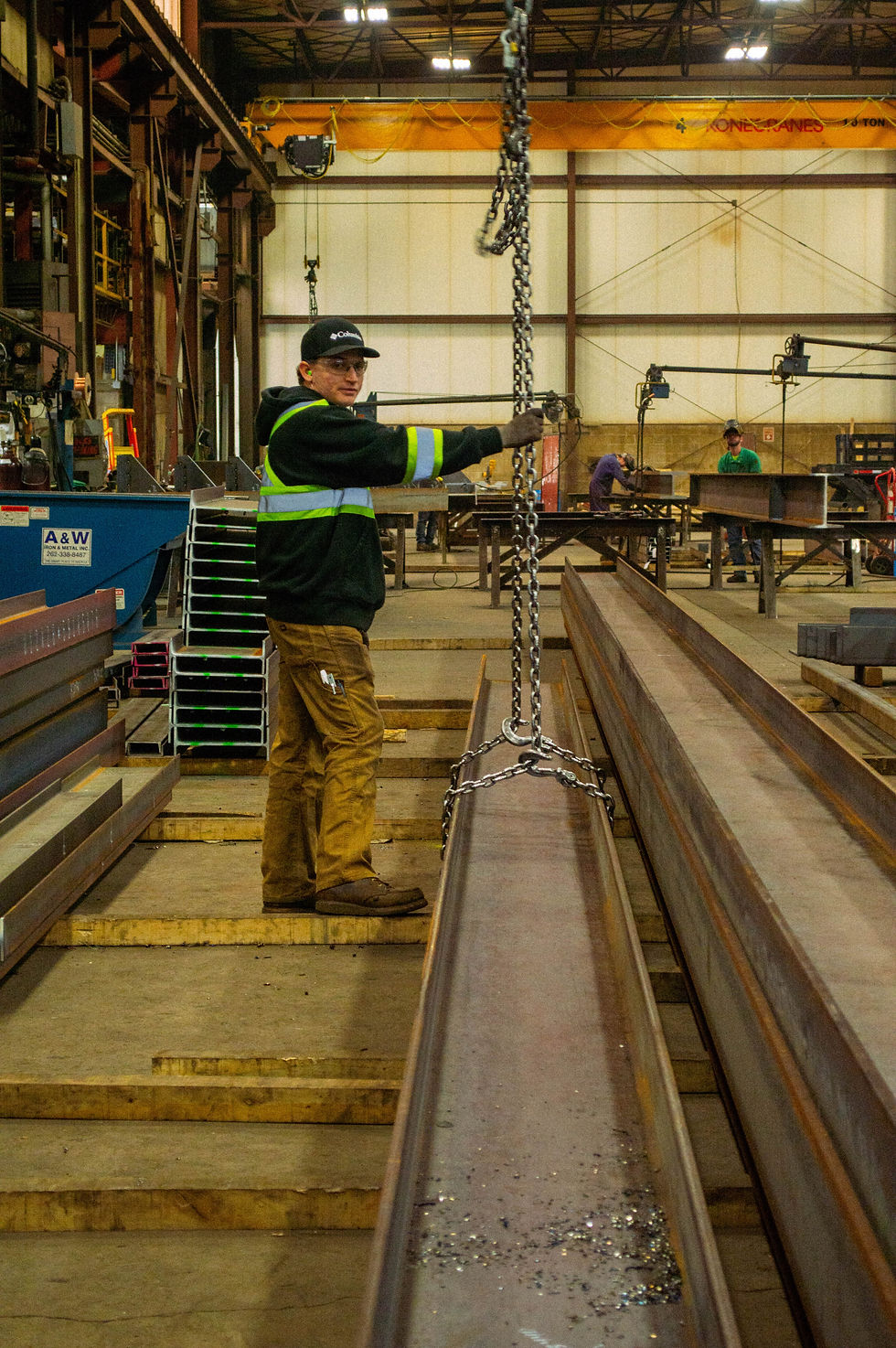 Hard back breaking work lifting and transporting beams