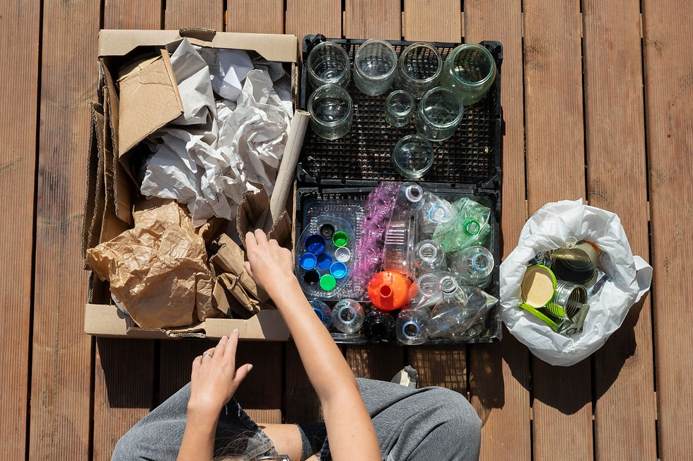 woman sorting recyclables