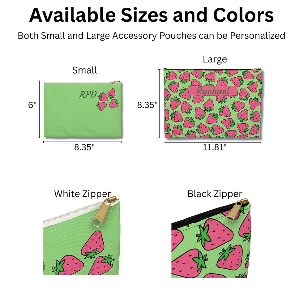 Thumbnail: Fresh Strawberries Accessory Bag - Available Sizes and Styles
