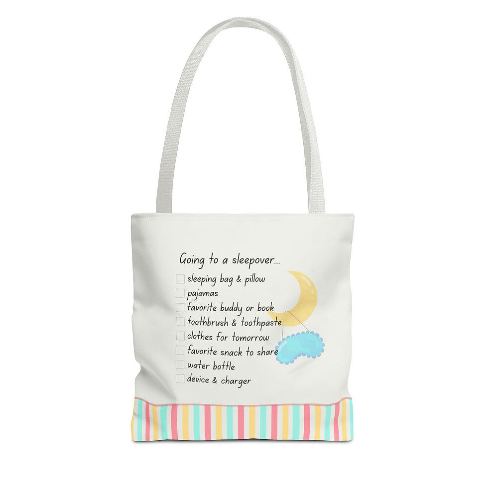 Going to a Sleepover - Personalized Tote Bag