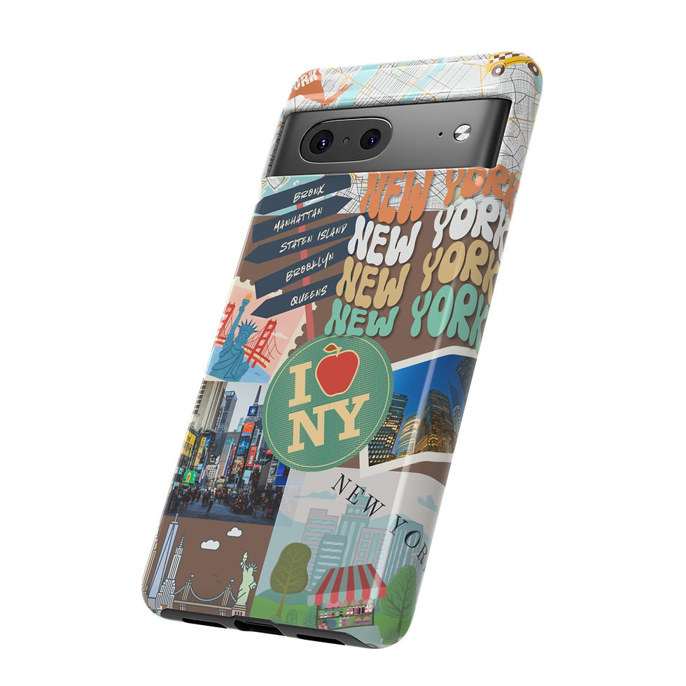 Thumbnail: Souveniers of NYC Phone Case - Google Pixel 7 - Angled View of the Case
