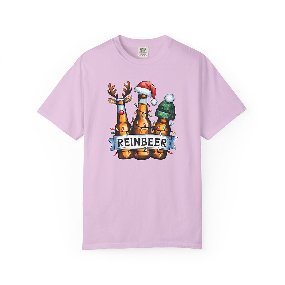 Thumbnail: Orchid "Reinbeer" Funny Beer Christmas Shirt