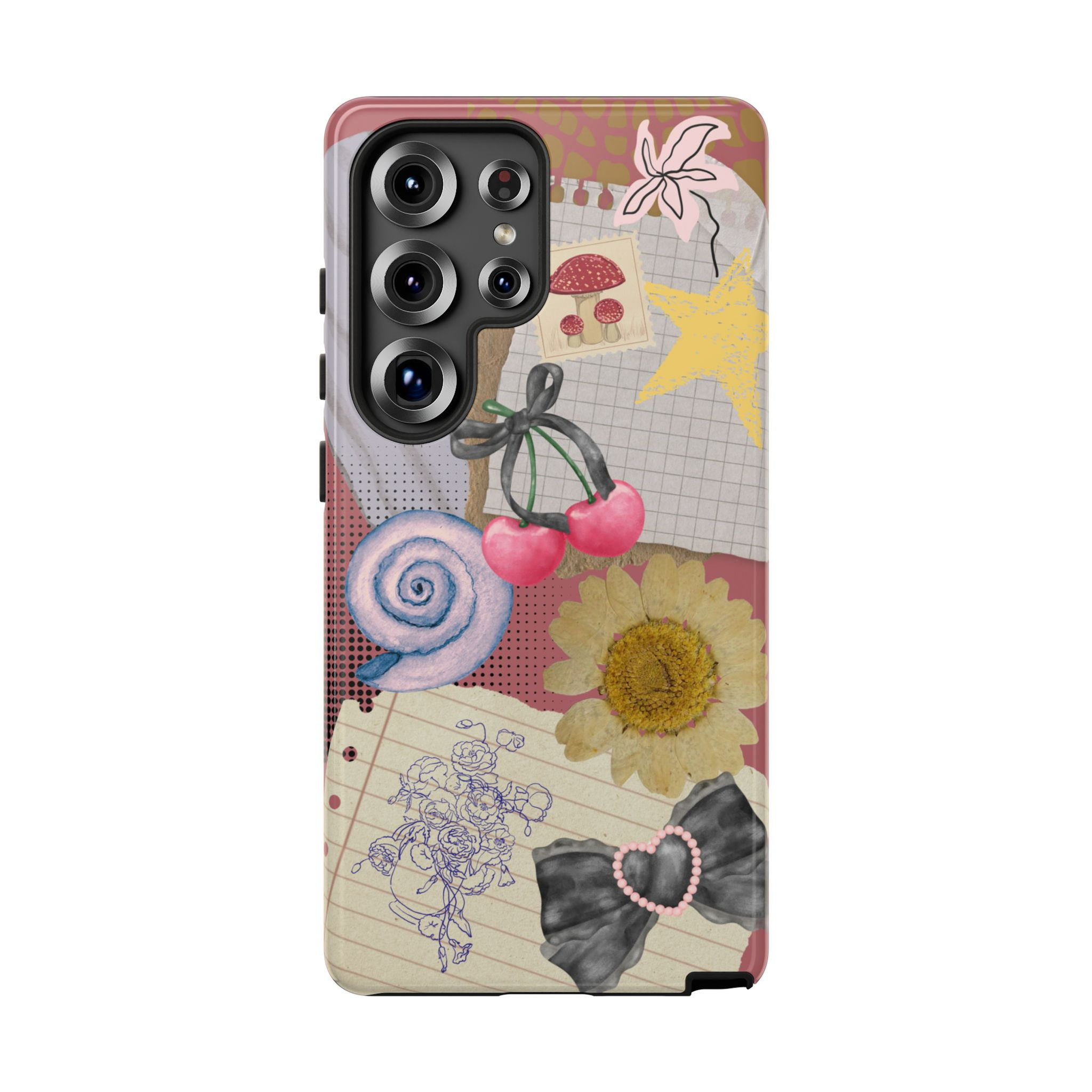 Whimsical Retro Cottage Design - Samsung S25 Case