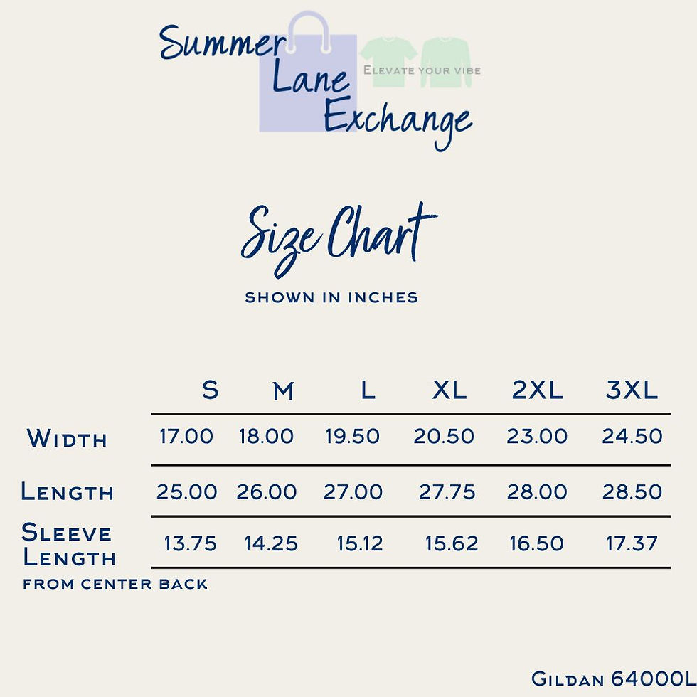 Thumbnail: Gildan 64000L - Size Chart