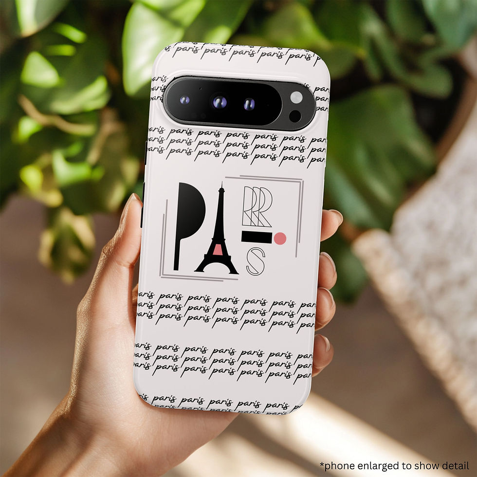 Retro Paris Phone Case - Google Pixel 9 Pro XL - Person Holding the Case