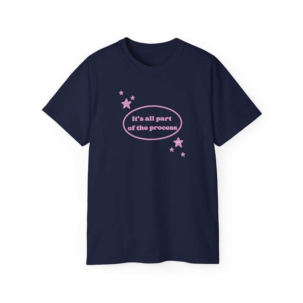 Thumbnail: T-Shirt with Motivational Quote and a Positive Mindset - Front Blue