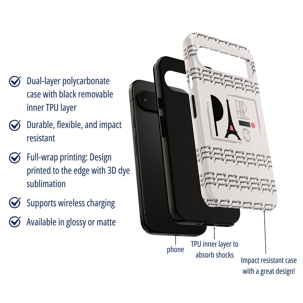 Thumbnail: Retro Paris Phone Case - Google Pixel 9 Pro XL - Descriptive Layers of the Case