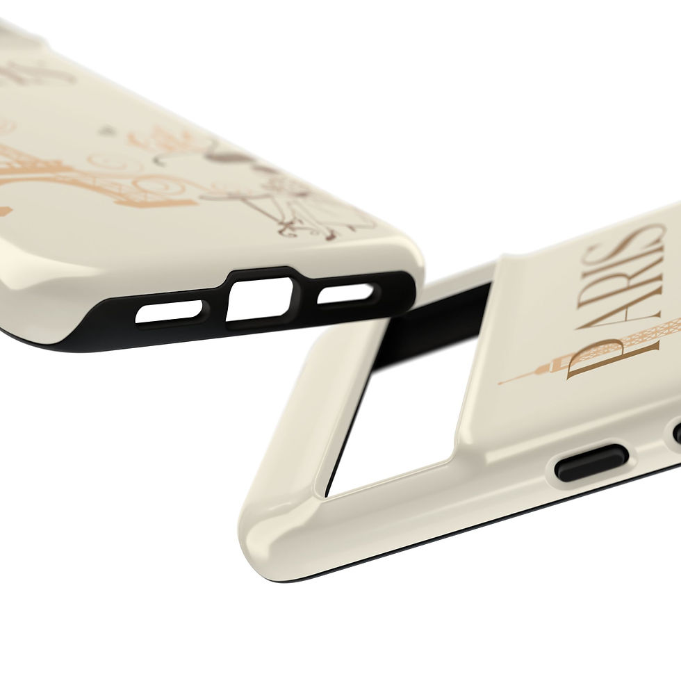 Thumbnail: Espresso in Paris Phone Case - Google Pixel 8 Pro - Top and Bottom Views of the Case
