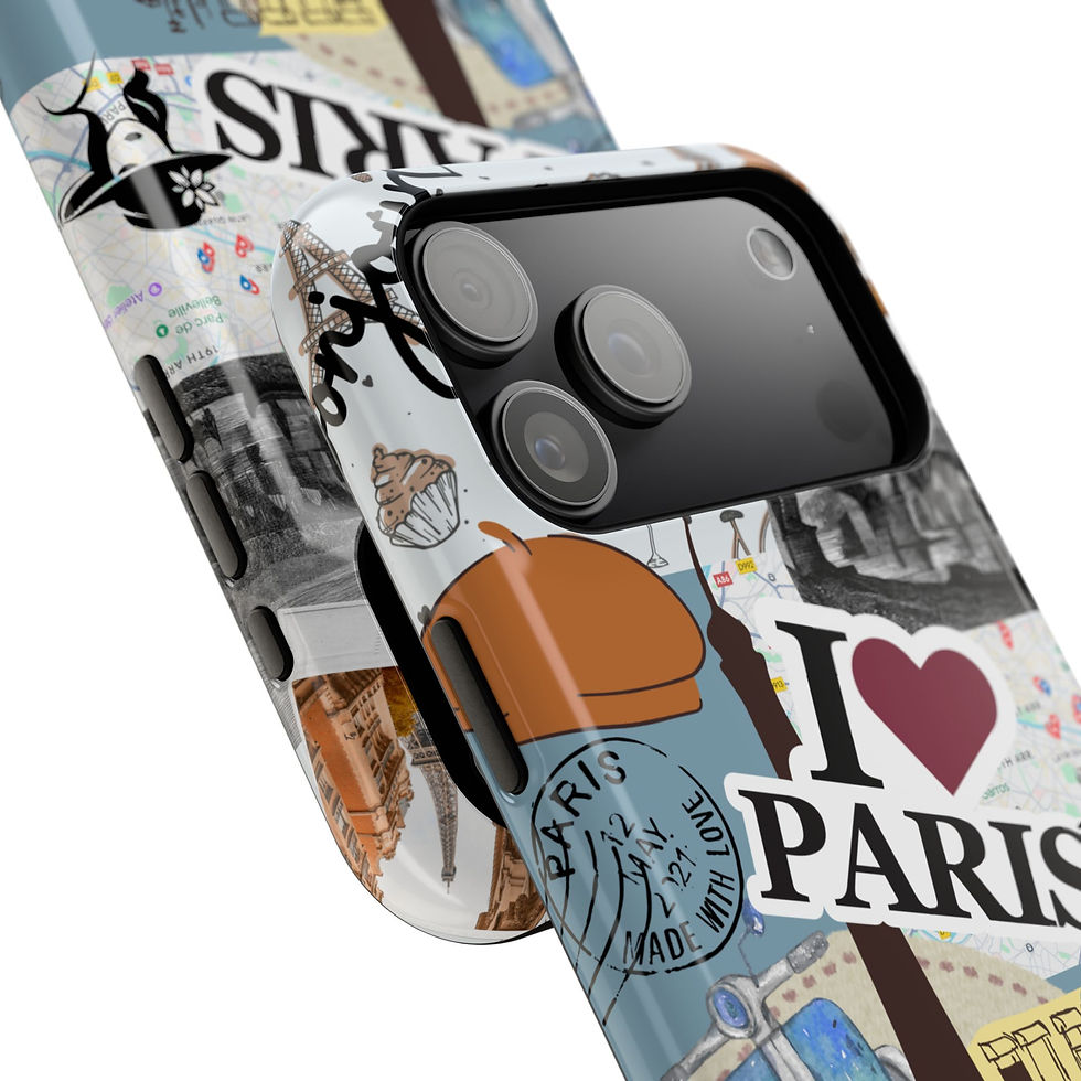 Thumbnail: Paris Sightseeing Impact Resistant Case - iPhone 17 Pro Max - Top and Sides of the Case