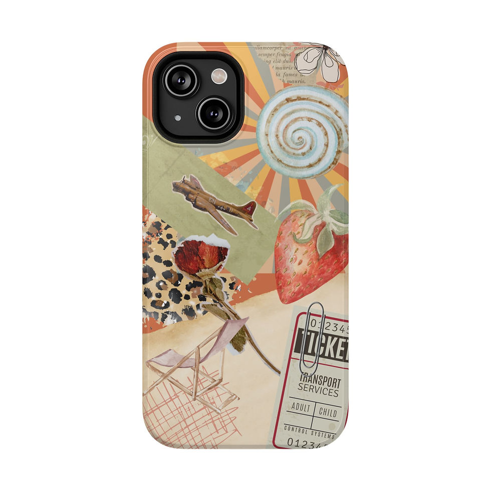 Thumbnail: Earthy Vanilla Collage Tough Case - iPhone 15 Pro Max - Front of the Case