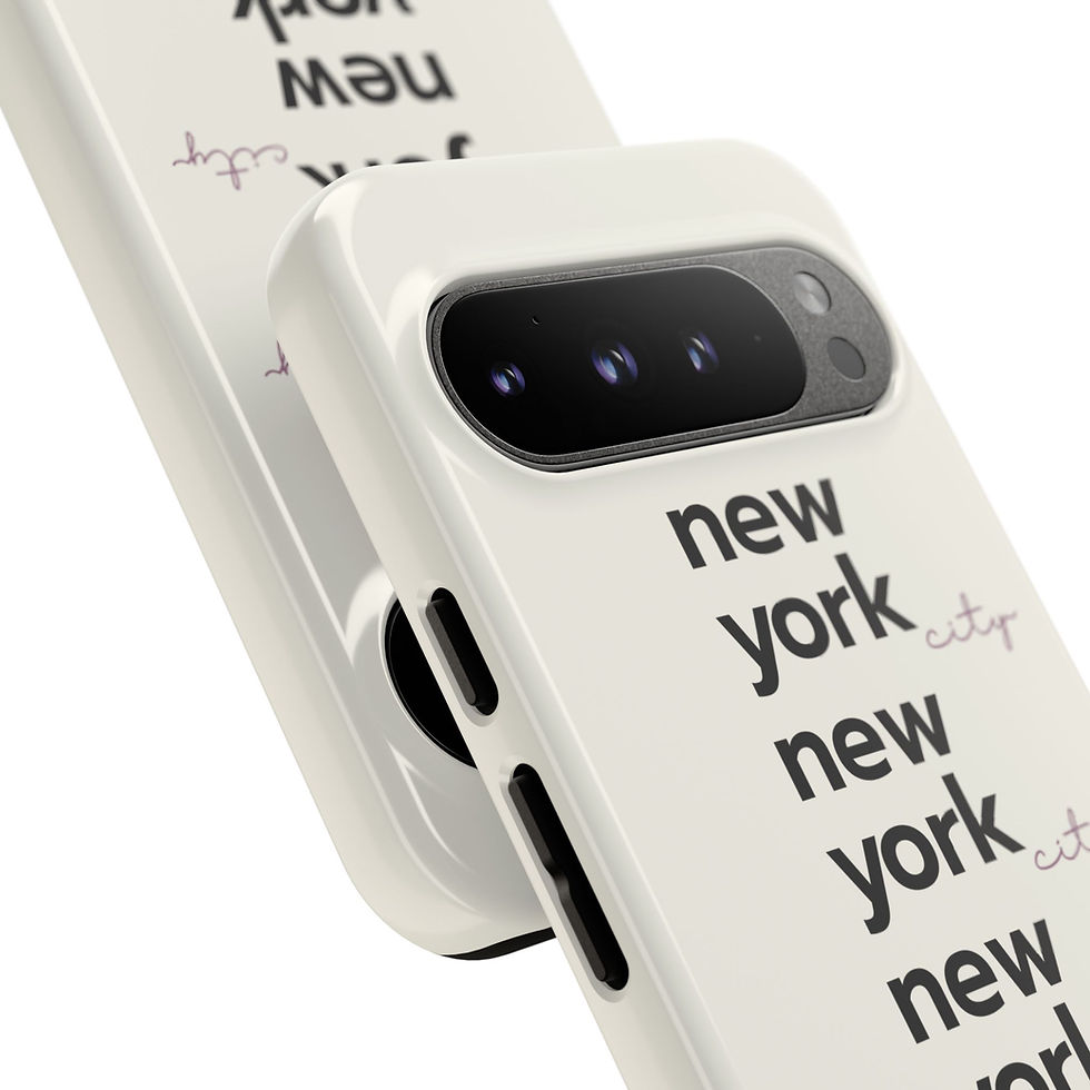 Thumbnail: New York City Silhouette Phone Case - Google Pixel 9 Pro XL - Top and Side Views of the Case