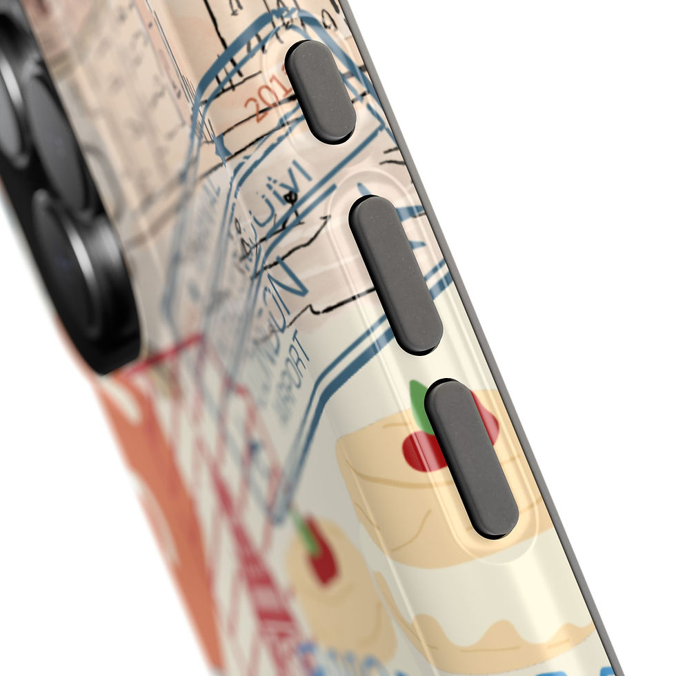 Thumbnail: London Sights Impact Resistant Case - iPhone 16 Pro Max - Close up of the Buttons and the Side of the Case