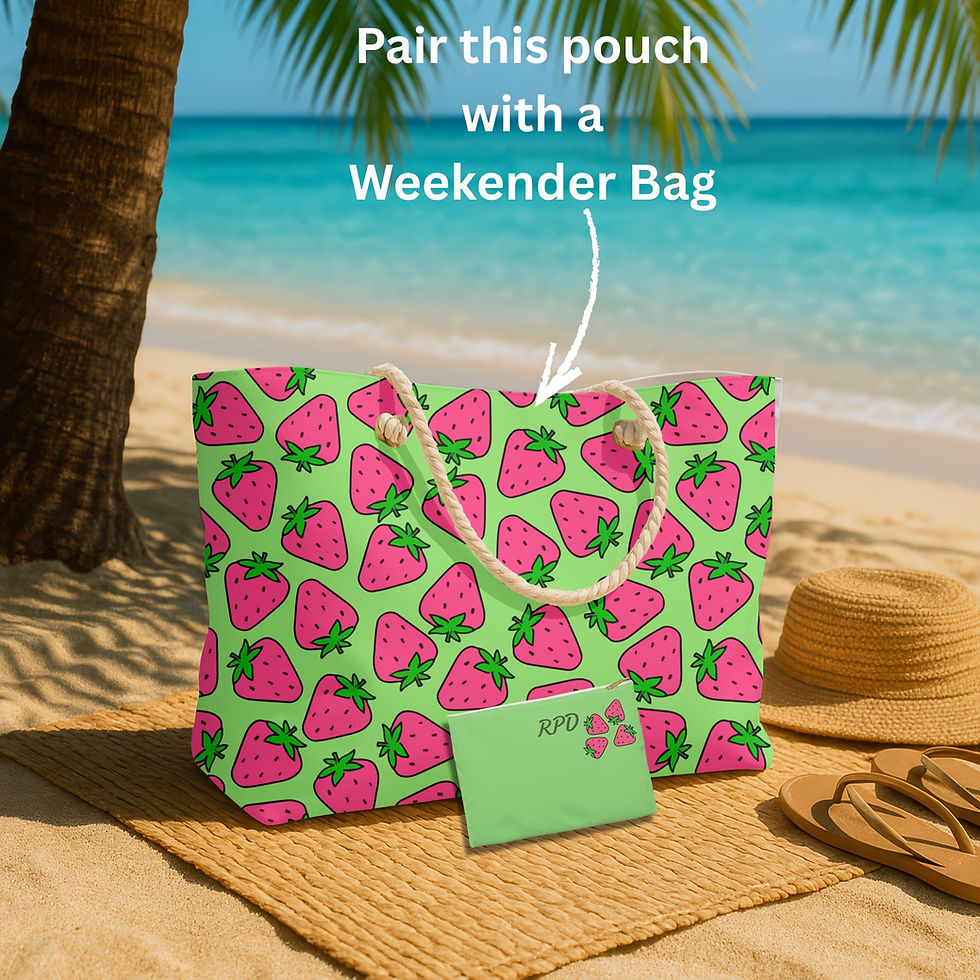 Thumbnail: Fresh Strawberries Accessory Bag - Paired with the Matching Weekender Bag