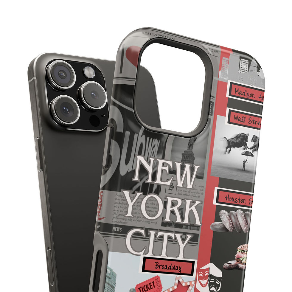 Thumbnail: Streets of NYC Phone Case - iPhone 16 Pro Max - Phone and Case Separated