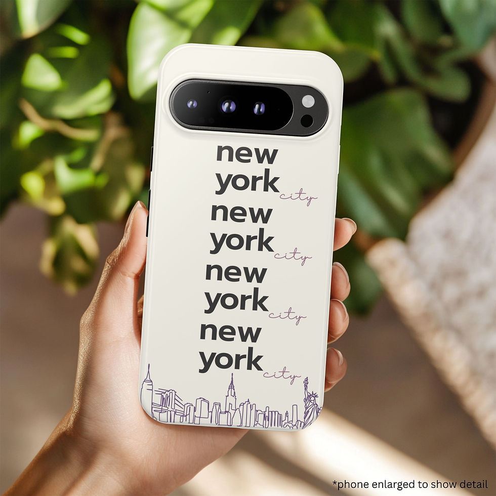 New York City Silhouette Phone Case - Google Pixel 9 Pro XL - Person Holding the Case