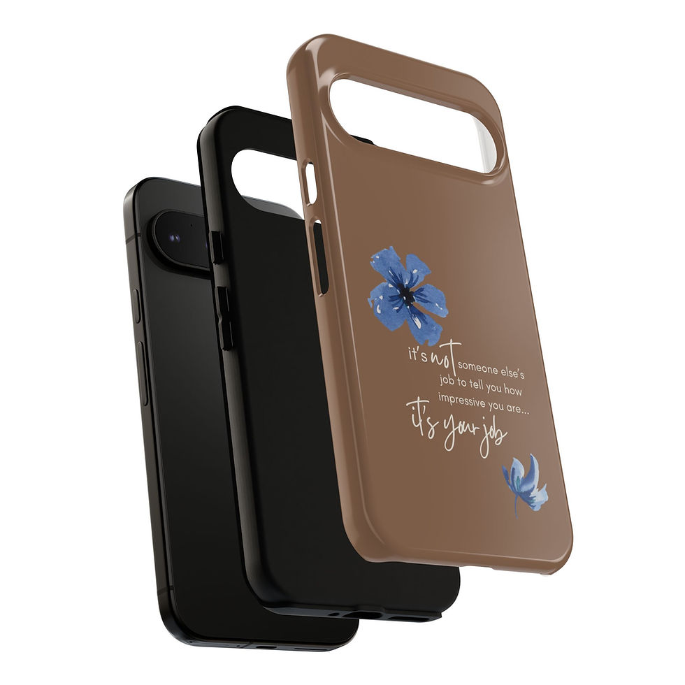 Thumbnail: Inspirational Case with Blue Flowers - Pixel 9 Pro XL - Layers of Case