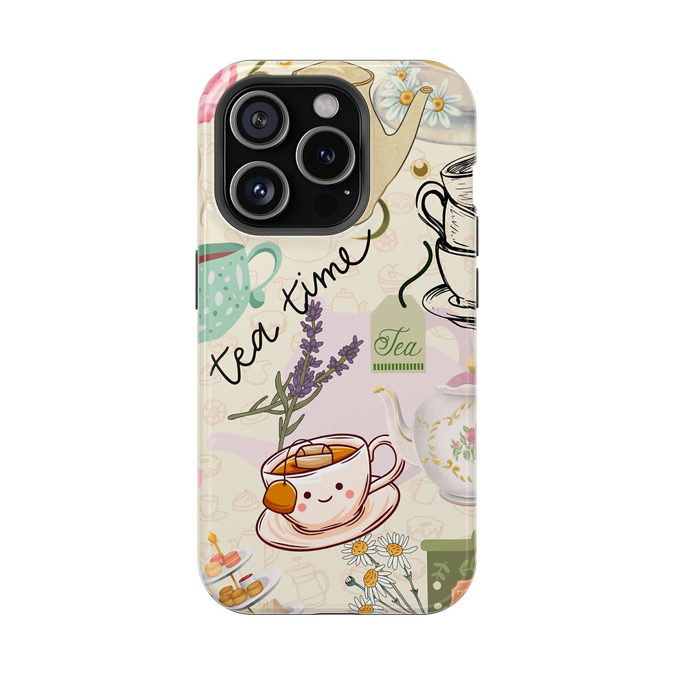 Thumbnail: Tea Time Impact Resistant Case - iPhone 15 Pro Max - Front of Case