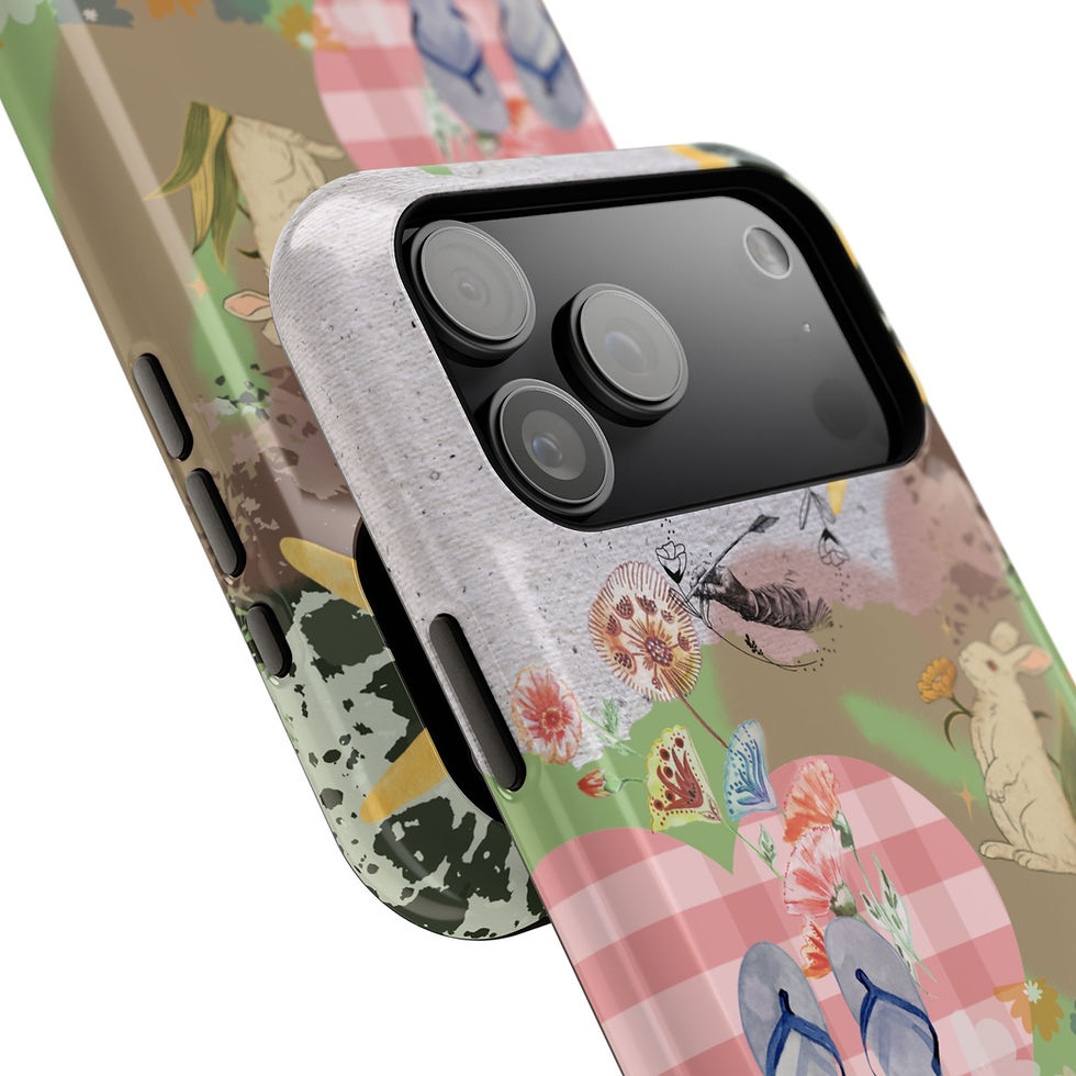 Thumbnail: Whimsical Cottage Phone Case Design - iPhone 17 Pro Max - Top and Side Views of the Case