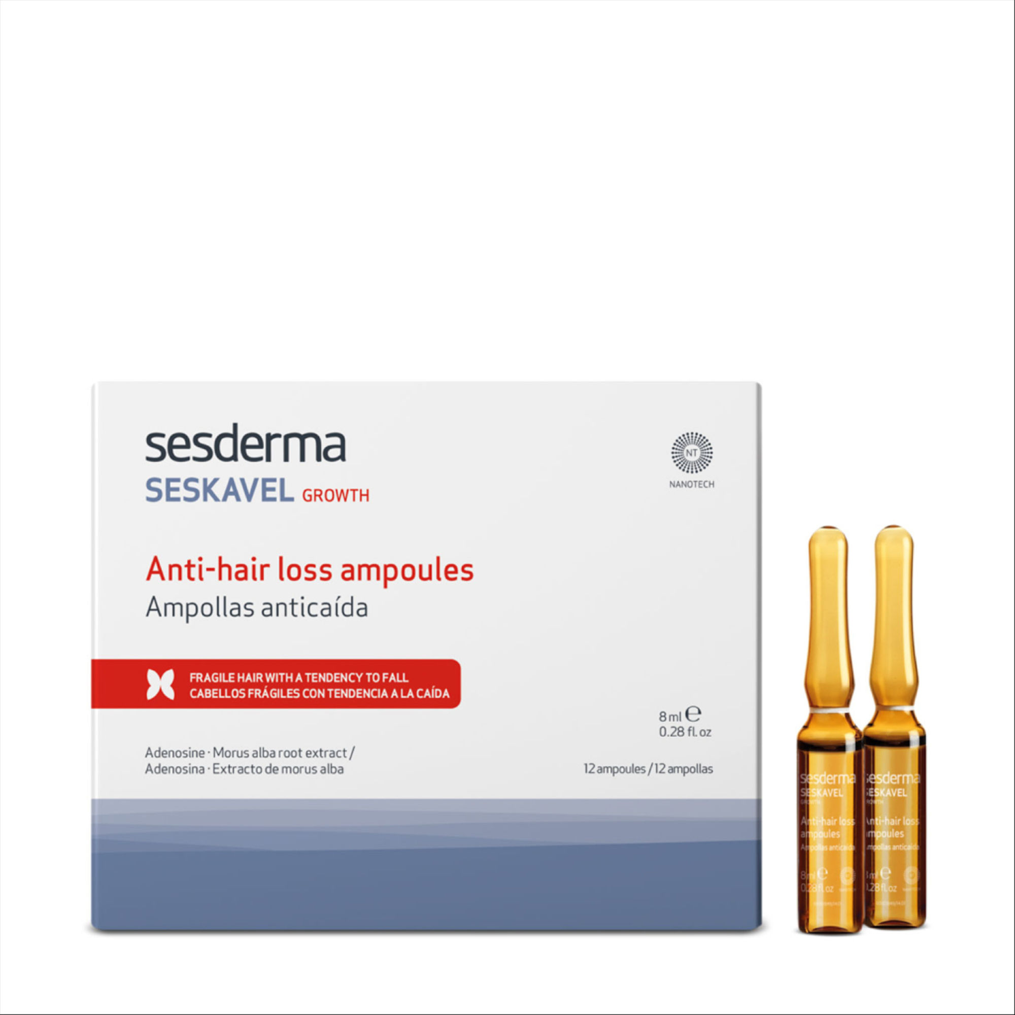 SESKAVEL GROWTH AMPOLLAS ANTICAIDA 12 AMPO 8ML/CAMPO