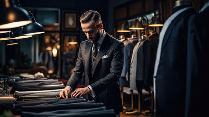 The suit being recut after the trail to achieve perfection