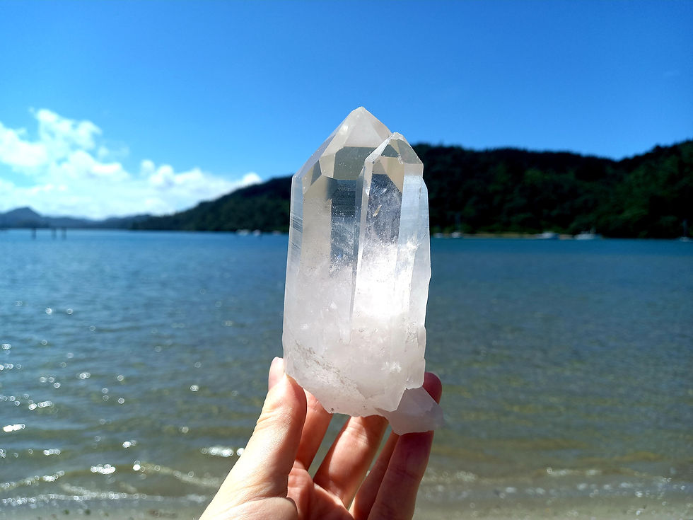 Thumbnail: Lemurian Crystal with Companion for  Emotional Love & Support.
