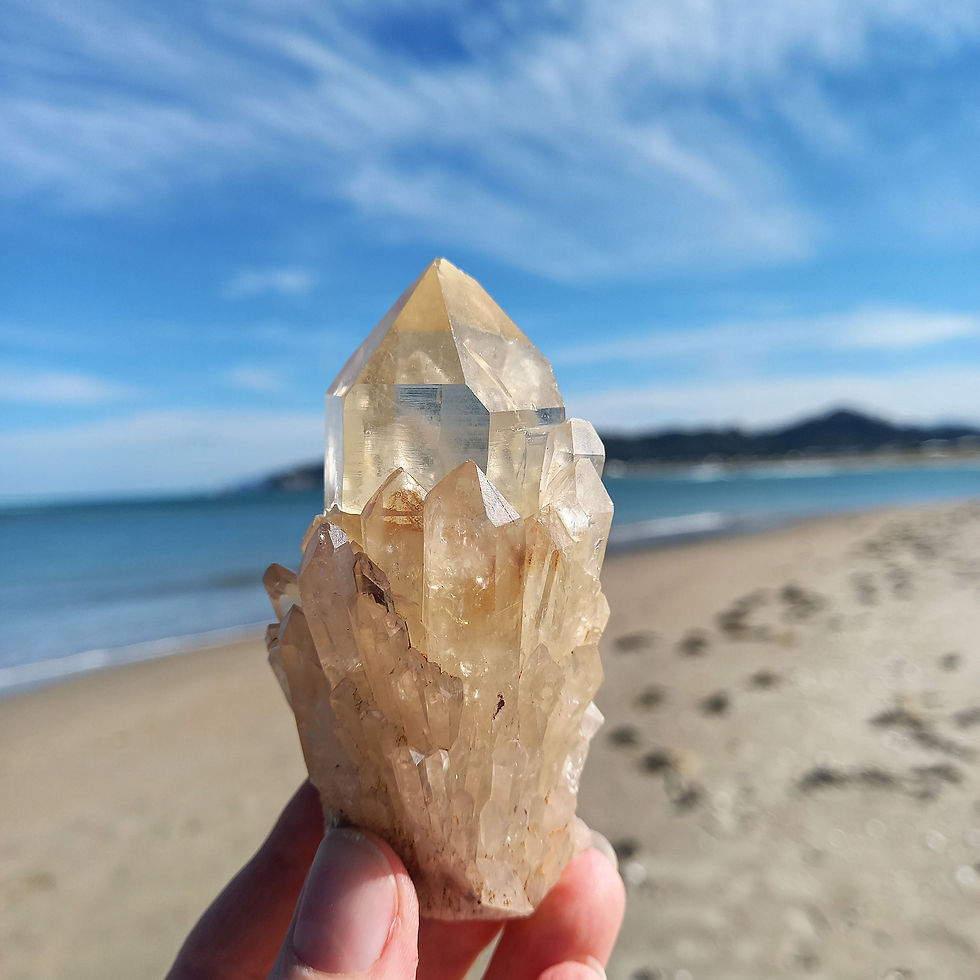 Thumbnail: Citrine Cluster with Stunning Clarity ~ Vibrant Energy To Enhance Meditations