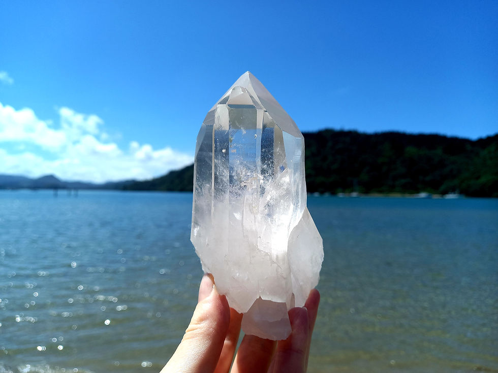 Thumbnail: Lemurian Crystal with Companion for  Emotional Love & Support.