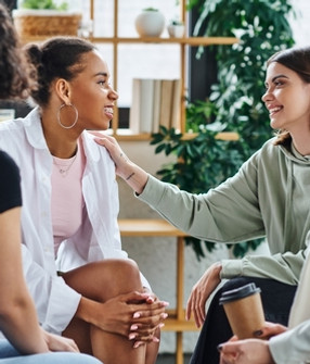 Women supporting each other in group
