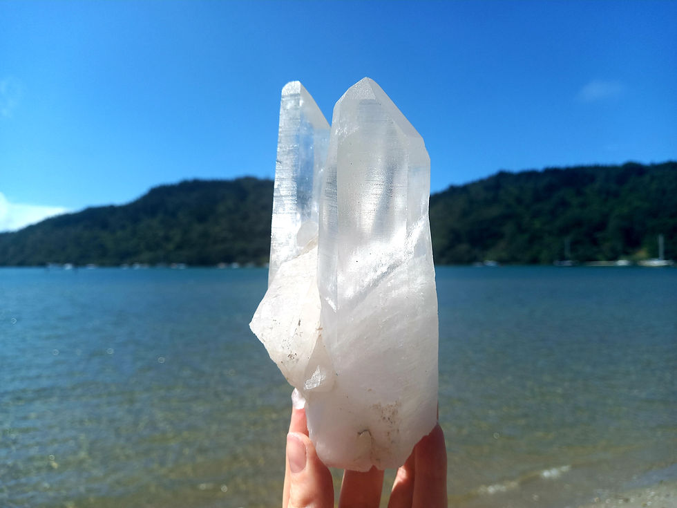 Thumbnail: Unique Lemurian Quartz Cluster For a Radiance of Unity & Oneness.