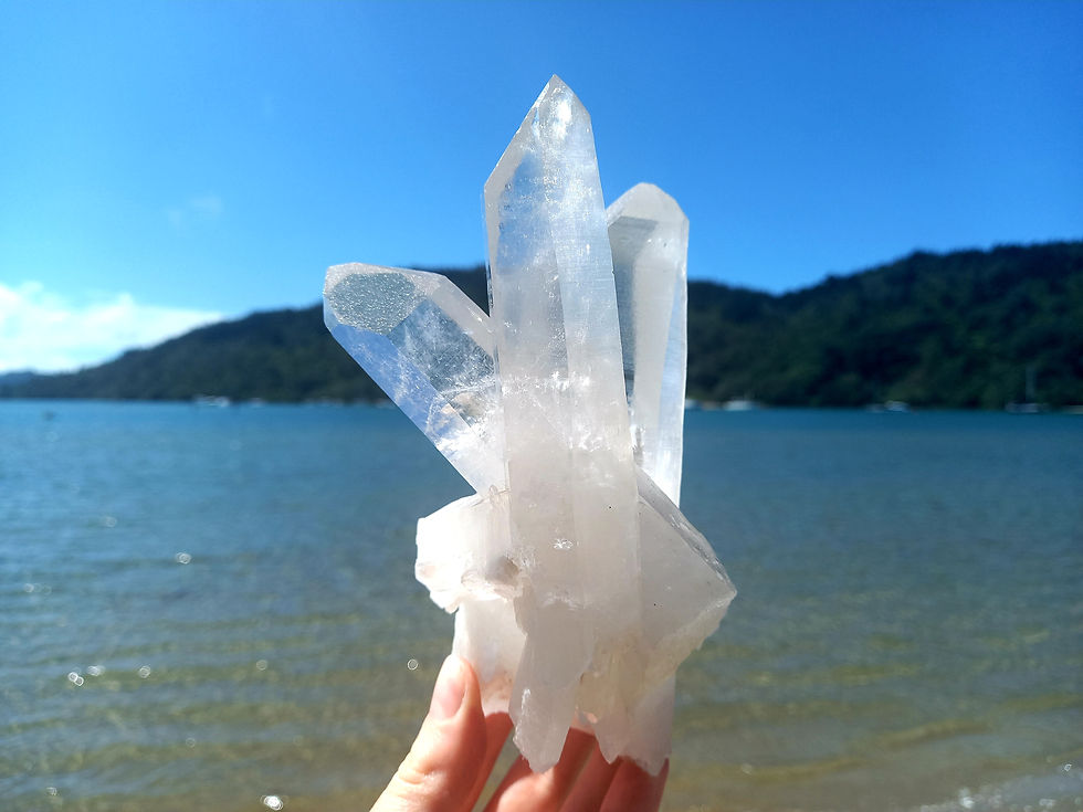 Thumbnail: Unique Lemurian Quartz Cluster For a Radiance of Unity & Oneness.