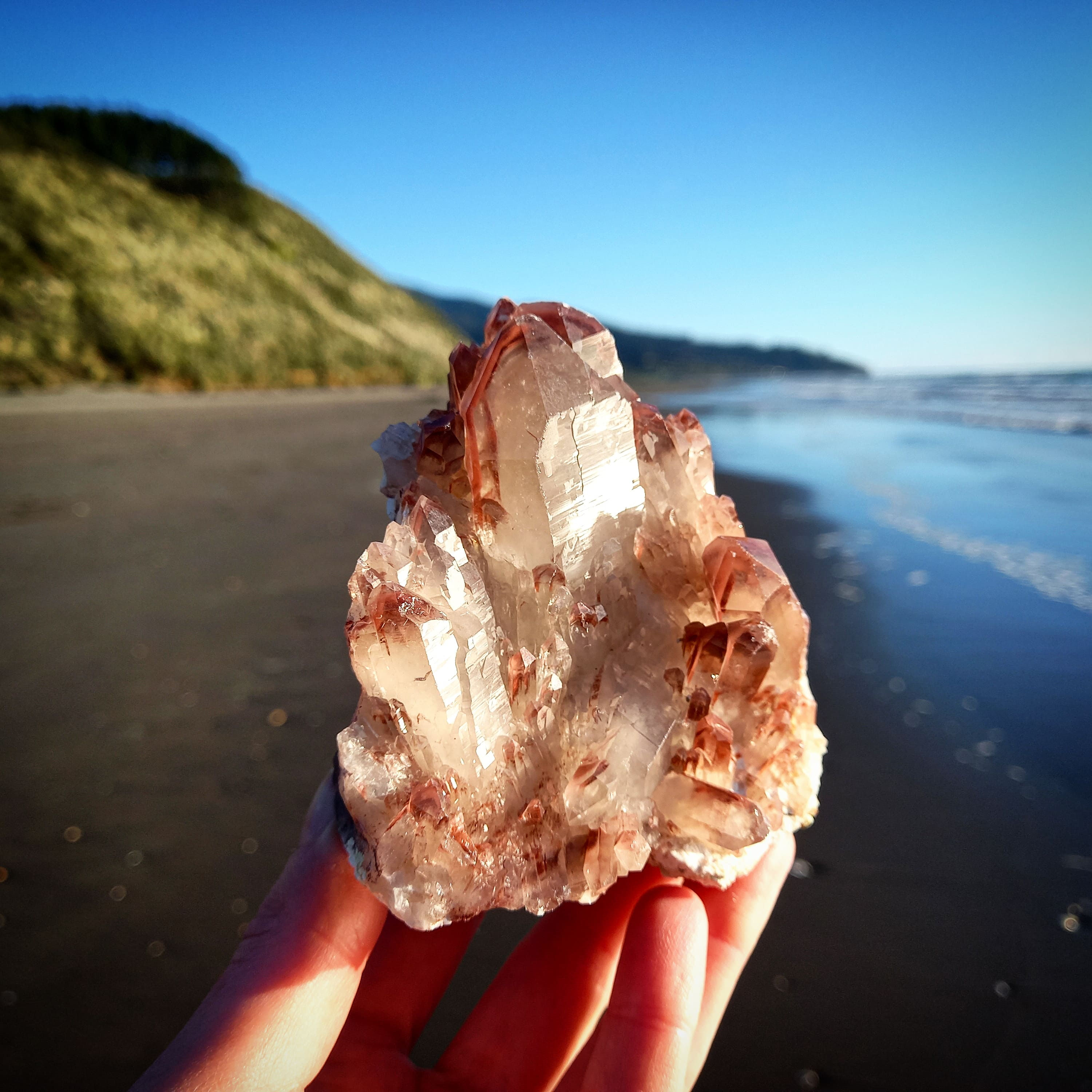 Red Phantom Quartz from Zambia. Circulate Love of Life. Heart Health.