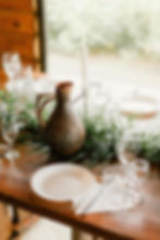Tables are arranged for the event