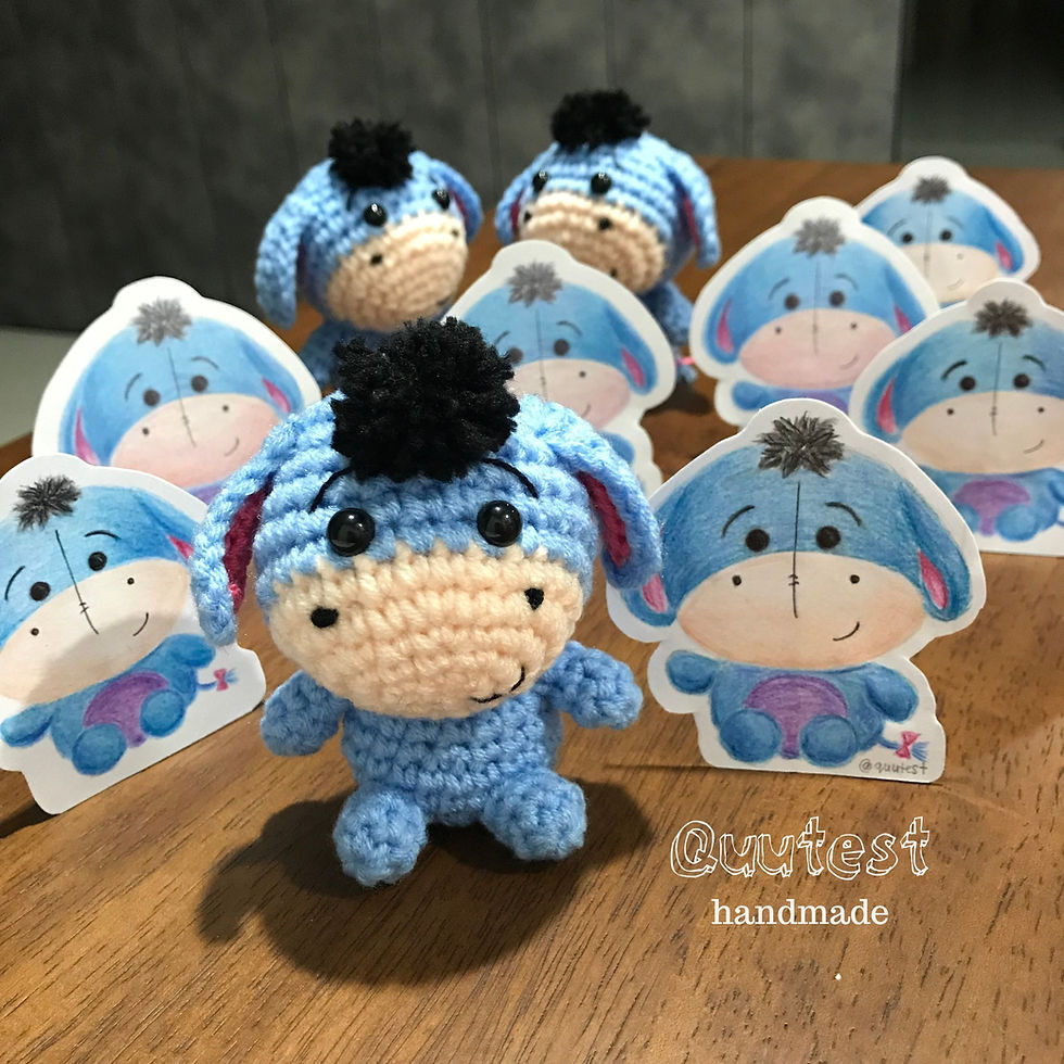 Crochet and Eeyore drawings