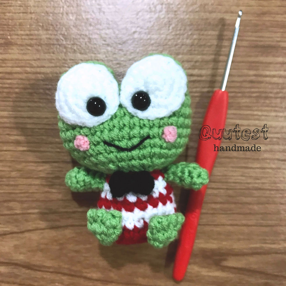 Keroppi with 2.5mm crochet hook