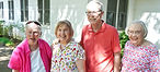 Four senior volunteers entering our Volunteer Appreciation Picnic.