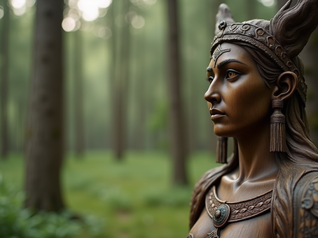 Statue of a Norse goddess