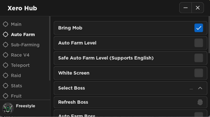 Blox fruits script "XeroHub" sem key