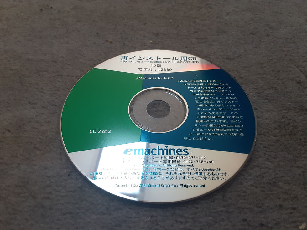 サムネイル： emachines N2380 再インストールCD