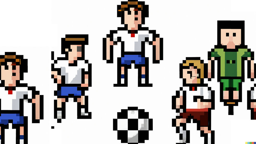 Two teams playing football