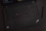 Lenovo ThinkPad T470 refurbished laptop keyboard close-up showing red TrackPoint and ThinkPad logo