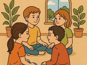 Jeu de yoga pour enfants - La balle du regard