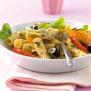 Tortiglionis de sarrasin aux légumes sautés